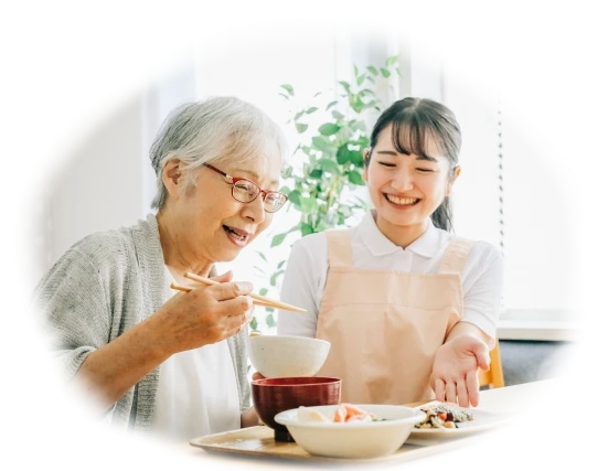 食事中の写真
